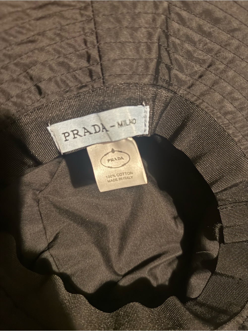 Prada Black Logo Hat - Picture 4 of 4